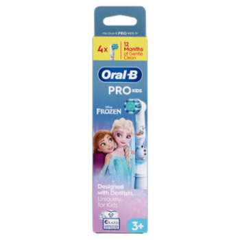 Oral-B Testine Di Ricambio Pro Kids Spazzolino Elettrico Denti Bambini Disney Frozen 4 Pz