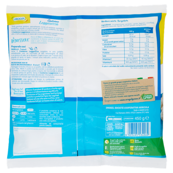 Orogel Il Benessere Contorno Leggerezza Surgelati 450 g