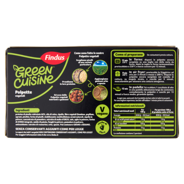 Findus Green Cuisine Polpette Vegetali 200 g