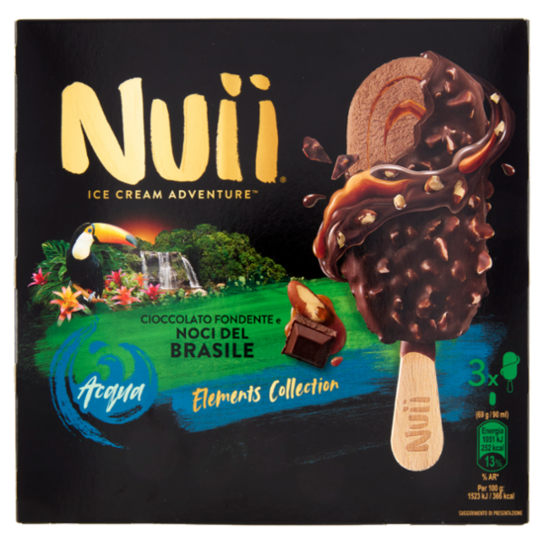 NUII Cioccolato Fondente e Noci del Brasile 3x69g