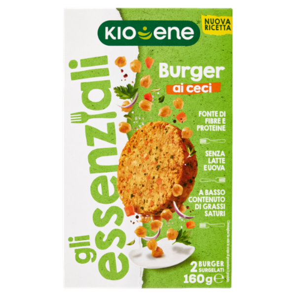 Kioene gli essenziali Burger ai ceci 2 Burger Surgelati 160 g