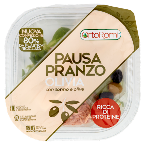 OrtoRomi Pausa Pranzo Olivia con tonno e olive 135 g