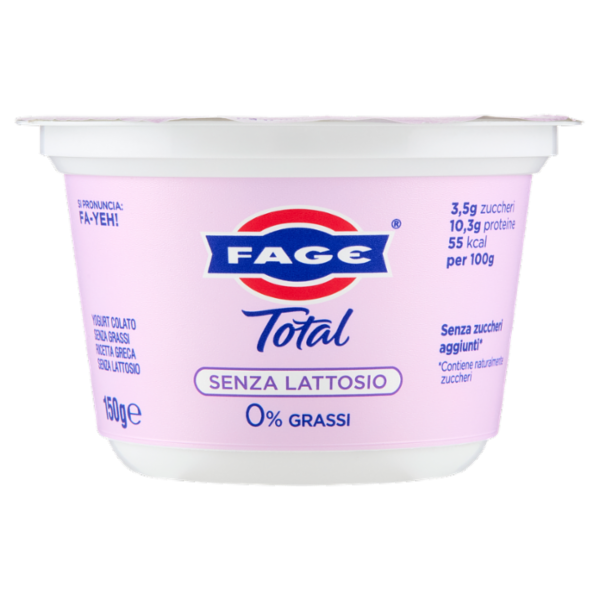 Fage Total Senza Lattosio 0% Grassi 150 g