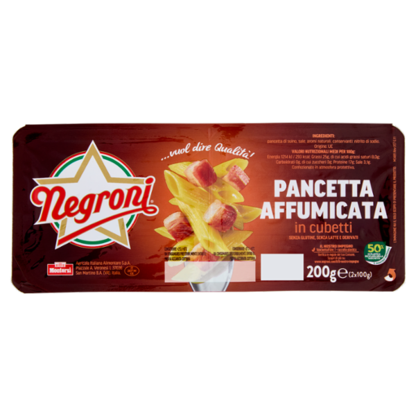 Negroni Pancetta Affumicata in cubetti 2 x 100 g