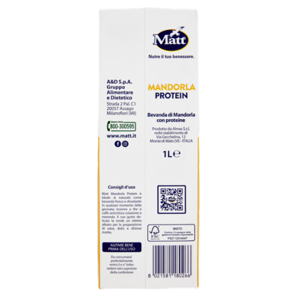 Matt Mandorla Protein Barista 1 L
