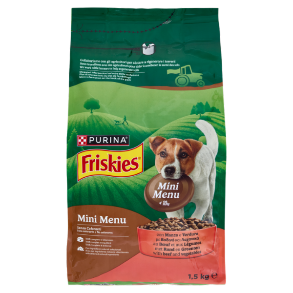 PURINA FRISKIES Mini Menu Manzo e Verdure 1,5kg