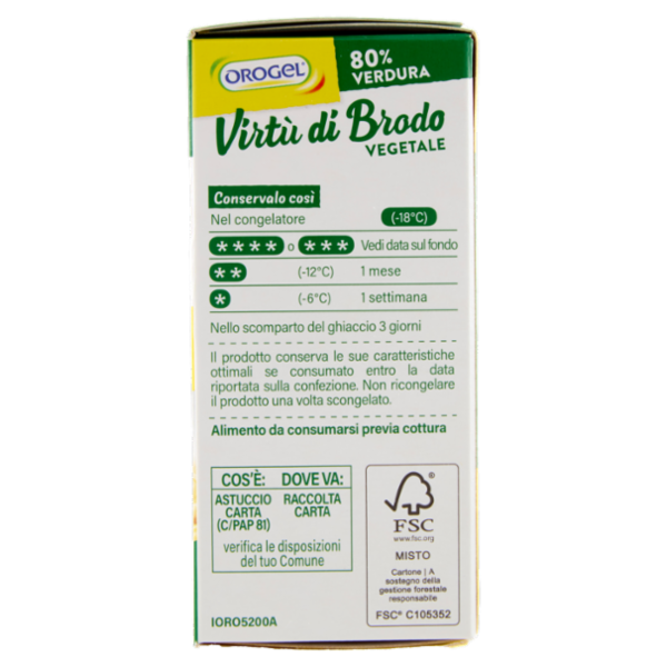 Orogel Virtù di Brodo Vegetale Surgelati 200 g