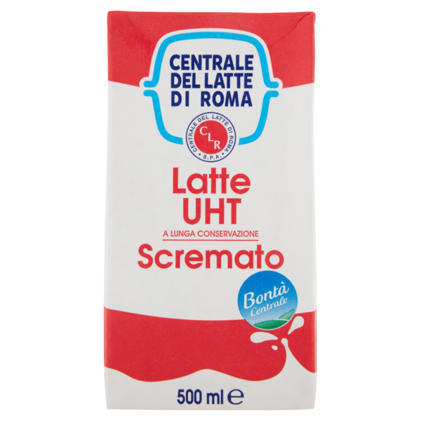 Centrale del Latte di Roma Latte UHT a Lunga Conservazione Scremato 500 ml