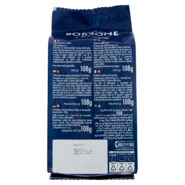 Caffè Borbone Miscela Nobile Cialda Compostabile 15 x 7,2 g