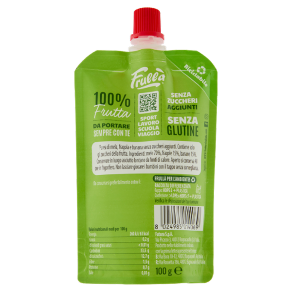 Frullà Mela Fragola Banana Senza Zuccheri Aggiunti* 100 g