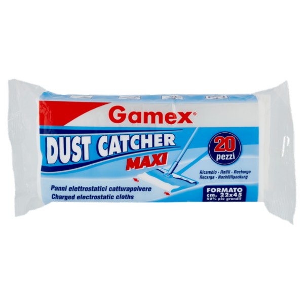 Gamex Dust Catcher Maxi Ricambio Panni elettrostatici catturapolvere 20 pz