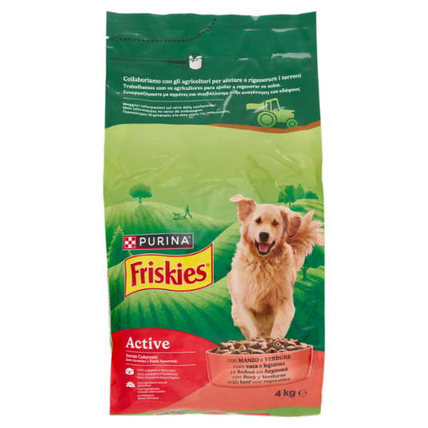 PURINA FRISKIES Active Manzo e Verdure 4kg