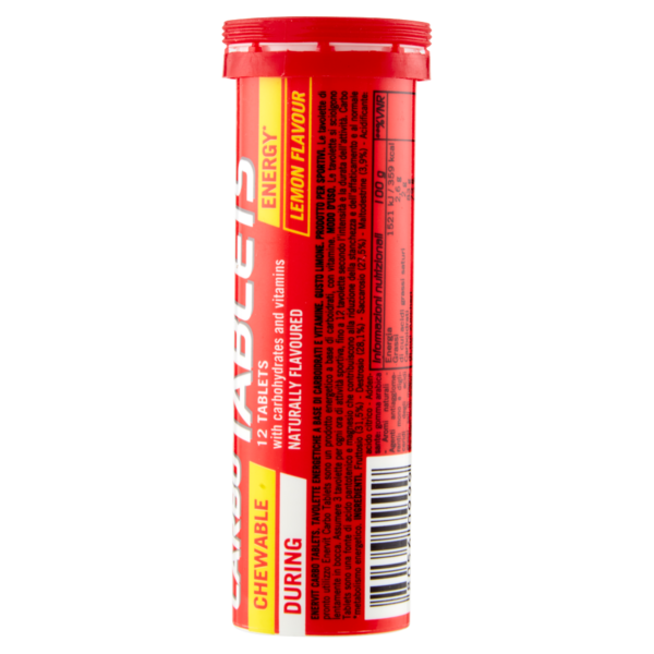 Enervit Carbo Tablets Lemon Flavour 12 x 4 g