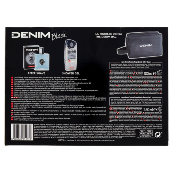 Denim Black Trousse Denim After Shave 100 ml + Shower Gel 250 ml