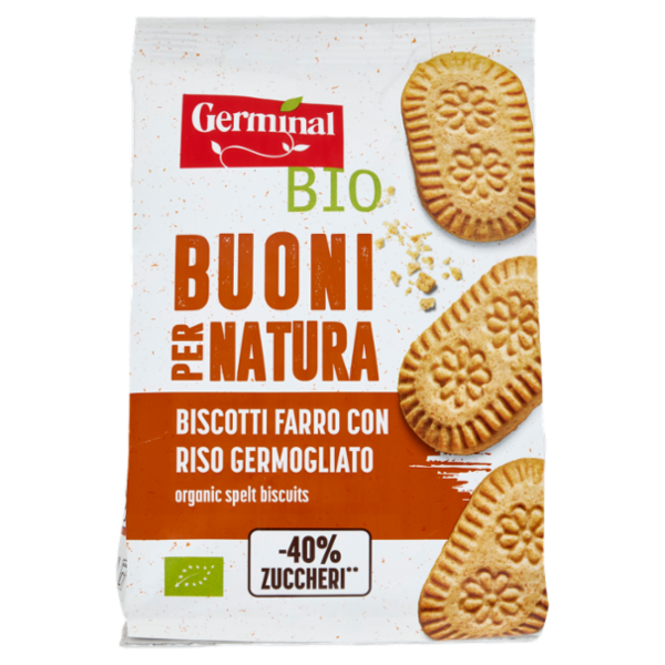 Germinal Bio Buoni per Natura Biscotti Farro con Riso Germogliato 300 g