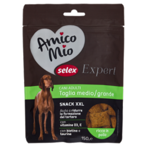 Selex Amico Mio Expert Cane Adulto Di Taglia Medio/Grande Snack XXL 150 g