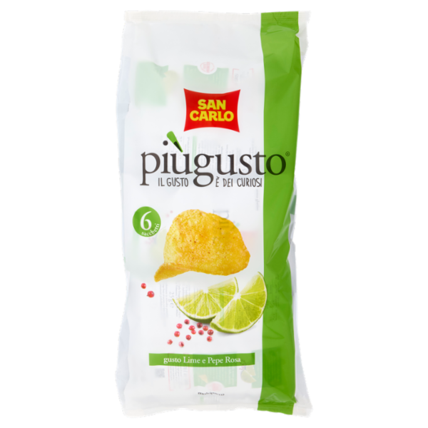 San Carlo piùgusto gusto Lime e Pepe Rosa 6 x 25 g