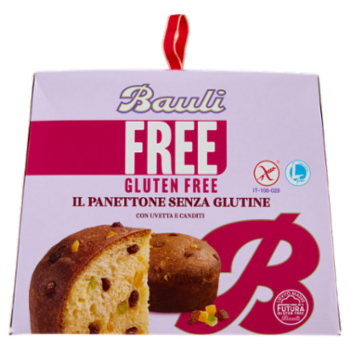 Bauli Free Gluten Free Il Panettone Senza Glutine Con Uvetta e Canditi 400 g