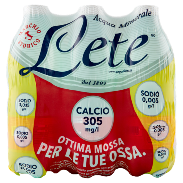 Lete Acqua Minerale Effervescente Naturale 6 x 50 cl