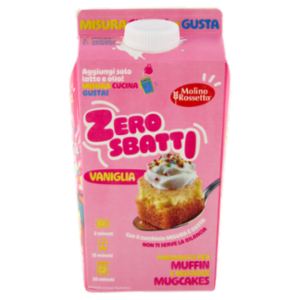 Molino Rossetto Zero Sbatti Vaniglia Preparato Per Muffin e Deliziose Mugcakes 500 g