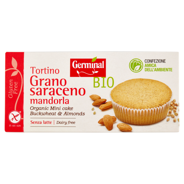 Germinal Bio Tortino Grano saraceno mandorla Gluten Free 4 x 45 g