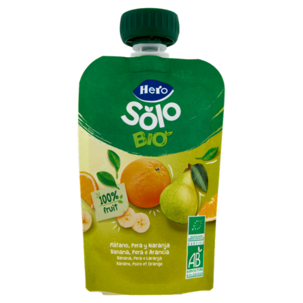 Hero Solo Bio Banana, Pera e Arancia 100 g