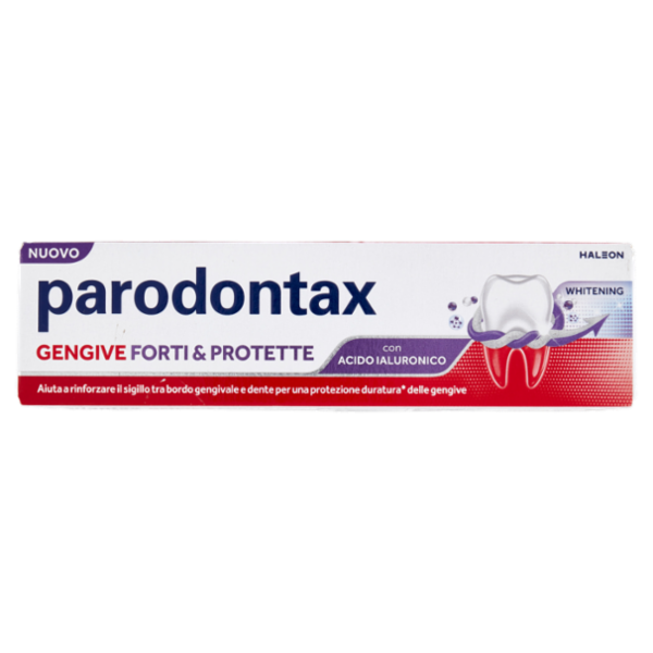 Parodontax Dentifricio Gengive Forti & Protette Whitening con Acido Ialuronico 75 ml