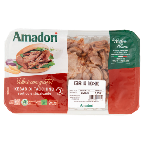 Amadori Kebab di Tacchino 0,280 kg