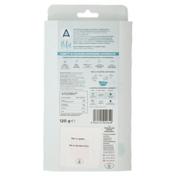 Fumara per Pokè Salmone Norvegese Affumicato a cubetti 120 g