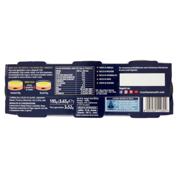 Rizzoli Tonno all'Olio di Oliva 3 x 65 g