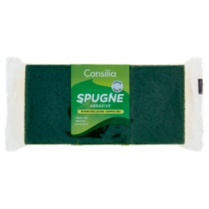 Consilia Spugne Abrasive In Pura Cellulosa Doppio Uso 3 Pezzi