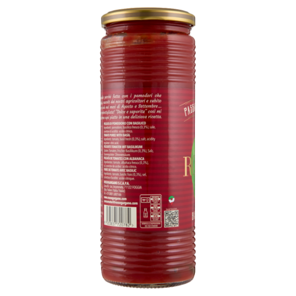Rosso Gargano Passata di Puglia Basilico 690 g
