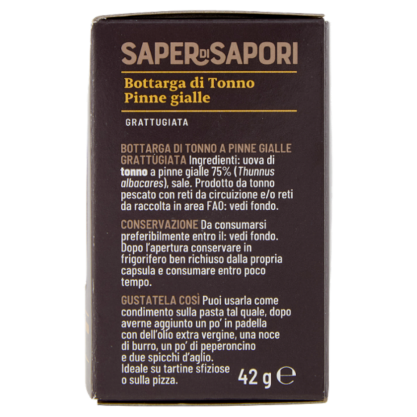 Selex Saper di Sapori Bottarga di Tonno Pinne gialle Grattugiata 42 g
