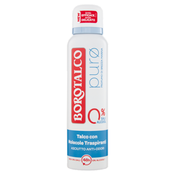 Borotalco purø Profumo di Brezza Marina Deo 0% Sali 150 ml
