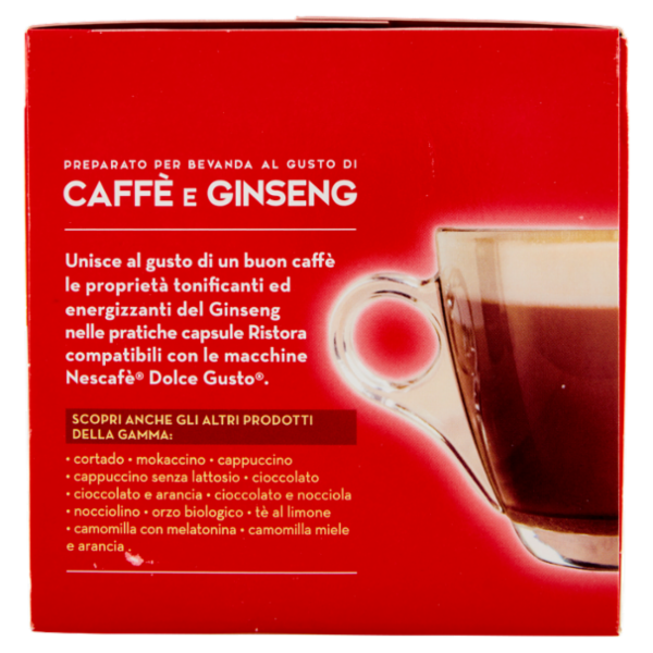 ristora Caffè e Ginseng Capsule Compatibili con Macchine Nescafè Dolce Gusto 16 x 13 g