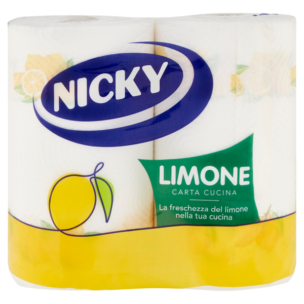 Nicky Carta Cucina Limone Maxi Rotoli 2 pz