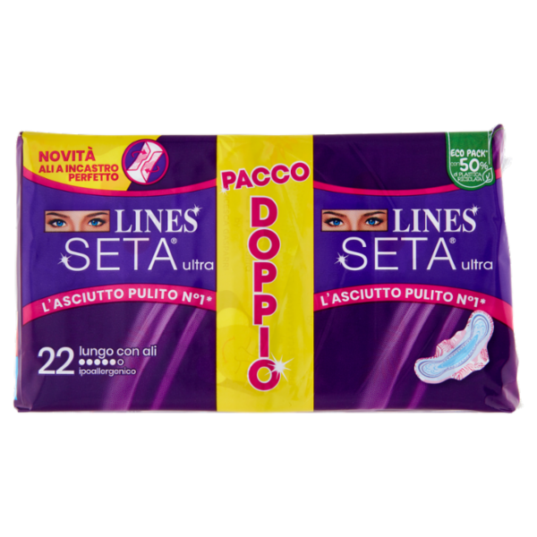 Lines Seta ultra lungo con ali 22 pz