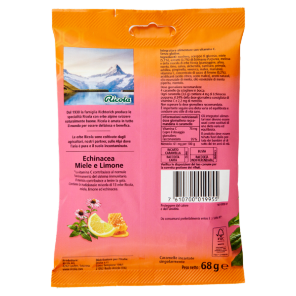 Ricola Echinacea Miele e Limone 68 g