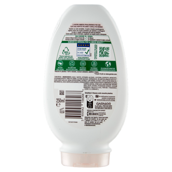 Garnier Ultra Dolce Balsamo Delicatezza D'Avena per capelli delicati, 250 ml