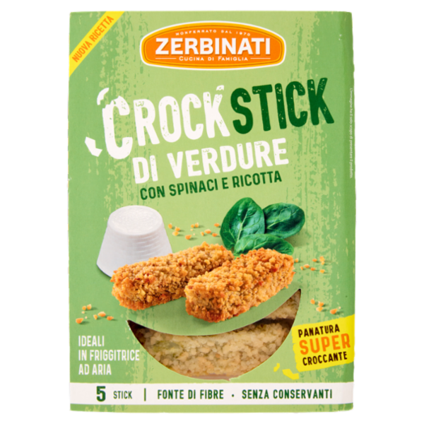 Zerbinati CrockStick di Verdure con Spinaci e Ricotta 5 Stick 160 g