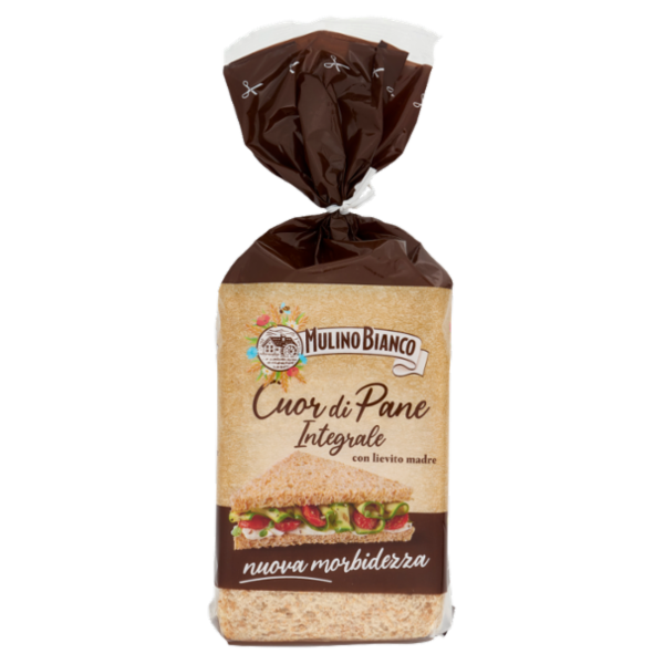 Mulino Bianco Cuor di Pane Pane Integrale Ideale per Tramezzino Nuova Morbidezza 325g