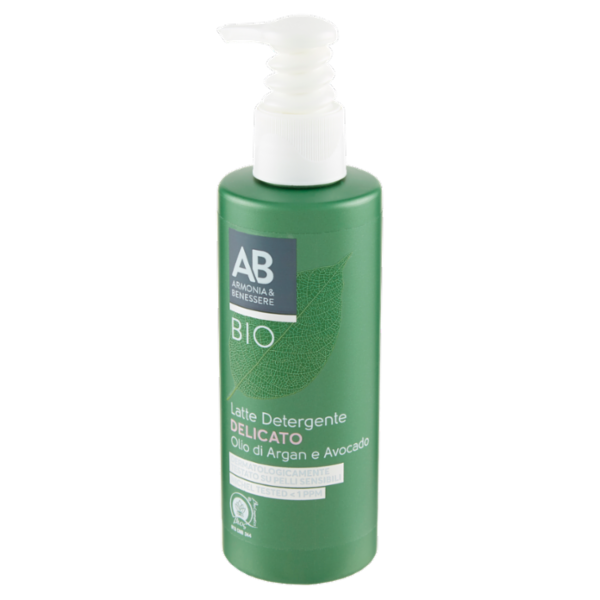 Armonia & Benessere Latte Detergente Delicato Bio con Oli di Argan e Avocado 200 ml