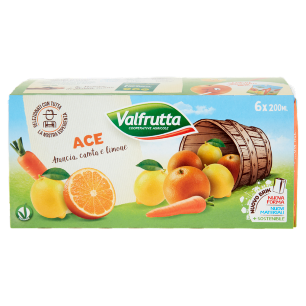 Valfrutta ACE Arancia, carota e limone 6 x 200 ml