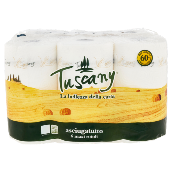 Tuscany asciugatutto maxi rotoli 6 pz