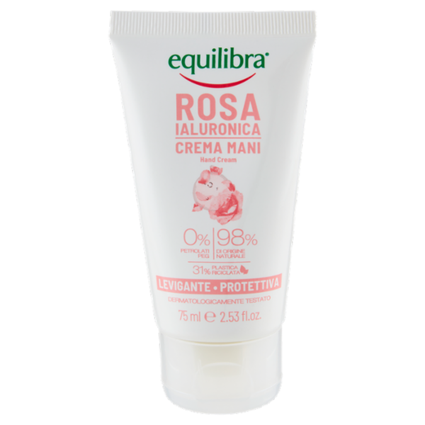 equilibra Rosa Ialuronica Crema Mani Levigante - Protettiva 75 ml