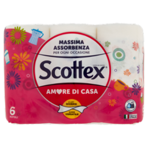 Scottex Amore Di Casa Carta Da Cucina Rotoli 6 Pz