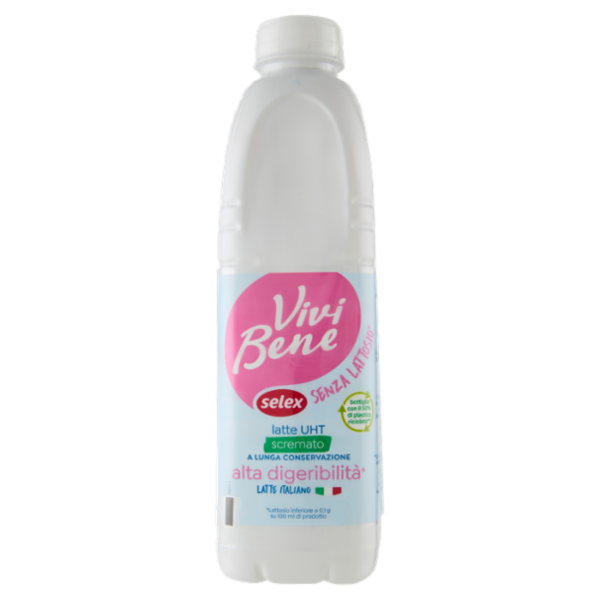 Selex Vivi Bene Latte Uht Scremato Alta Digeribilità senza Lattosio 1 L