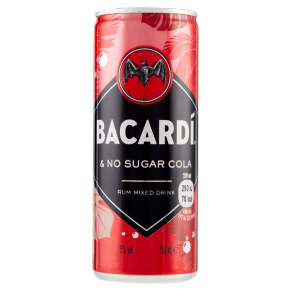 Bacardi & No Sugar Cola 250 ml