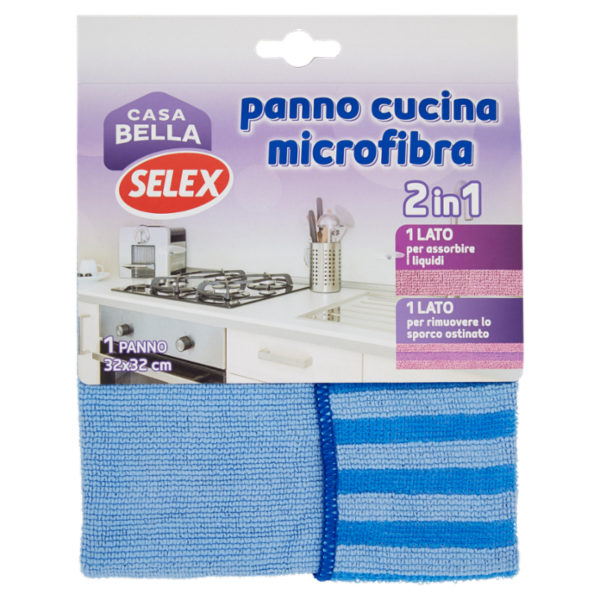 Selex Casa Bella Panno Cucina Microfibra 2 in 1 Cm 32X32