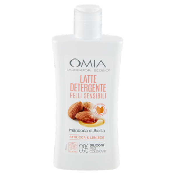 Omia Laboratori Ecobio Latte Detergente Pelli Sensibili mandorla di Sicilia 200 ml